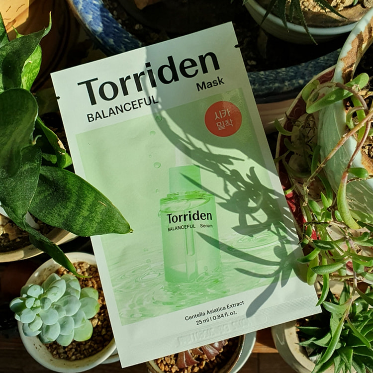 Torriden桃瑞丹积雪草修复镇静面膜10片