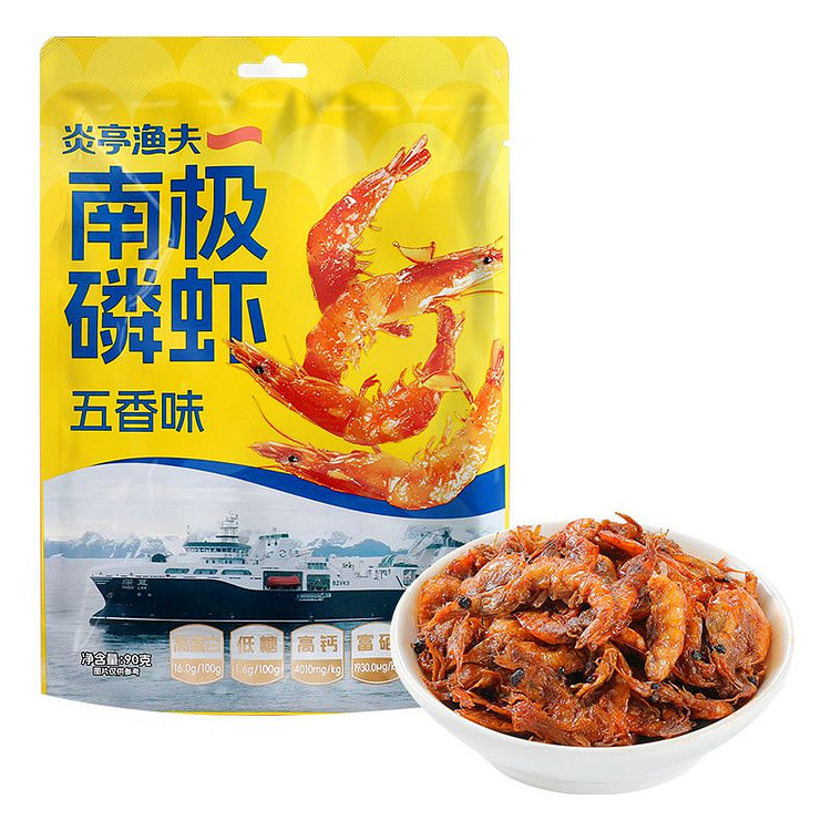 炎亭渔夫南极磷虾五香味90g*1袋 90 克