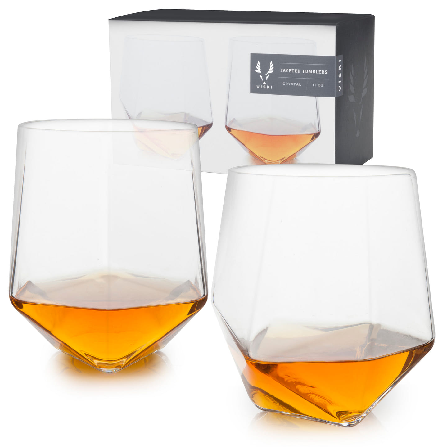 Faceted Crystal Tumblers by Viski® 11 fl.oz
