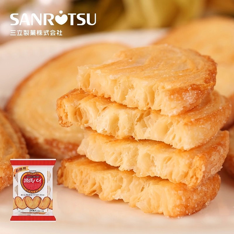 日本进口三立平家源氏蝴蝶酥盐味焦糖饼干270g 270 克