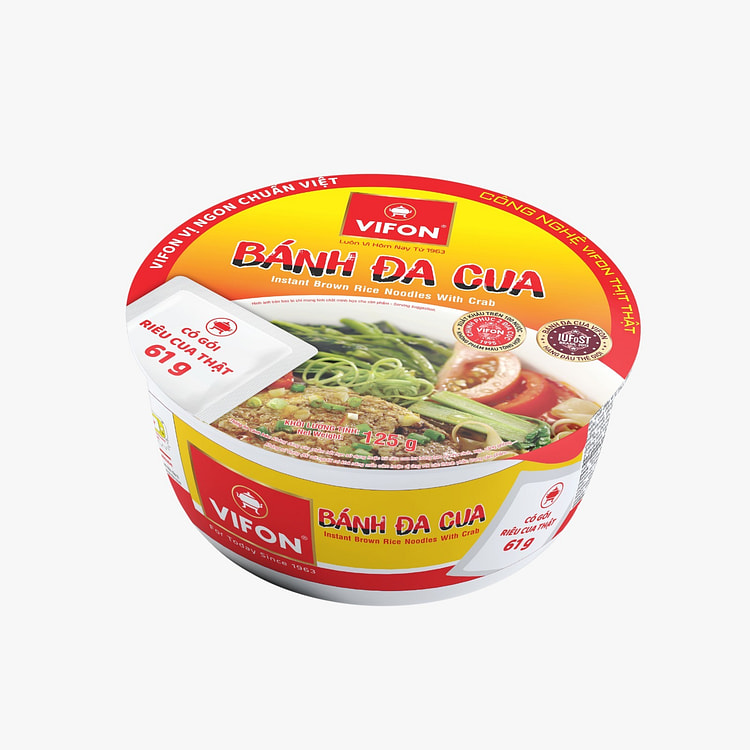 VIFON 蟹味棕米河粉碗 12碗 4.4 盎司