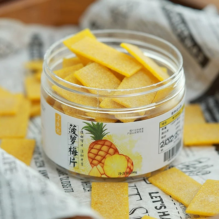 Pineapple plum slices