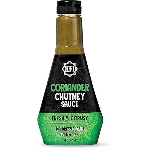 Get KFI Coriander Chutney Sauce, 15.4 fl oz bottle Delivered Weee