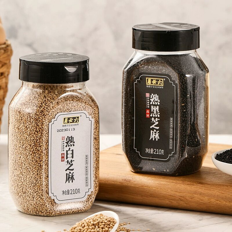 六必居高钙即食熟芝麻颗粒饱满烘焙