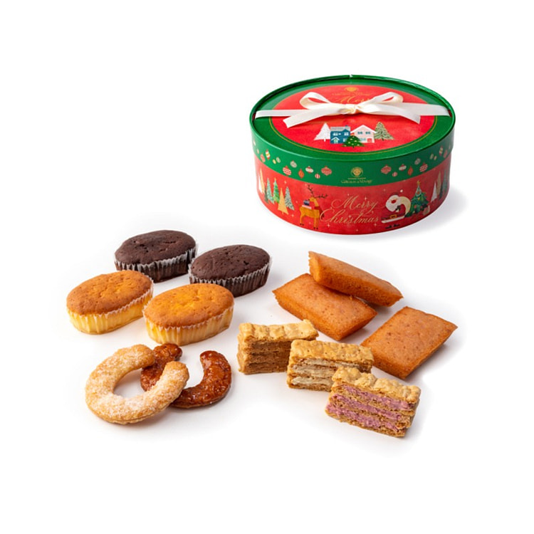 Gateaux Christmas cake dessert platter 12 pieces
