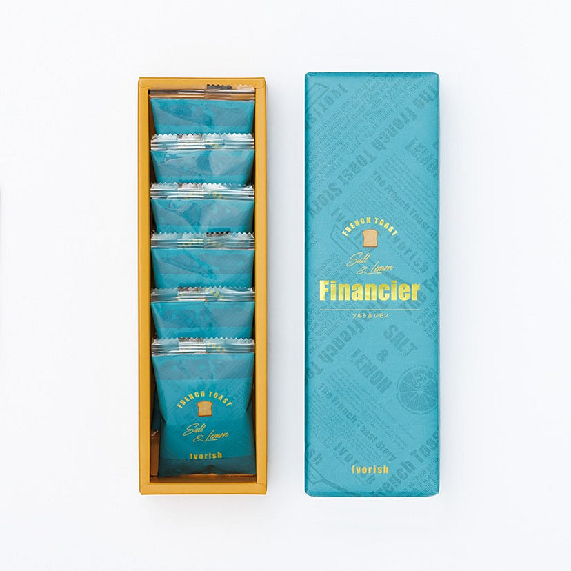 Ivorish French Toast Financier,Salt&Lemon 6 pcs 1 box