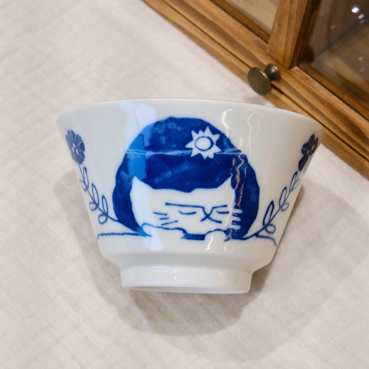 日本 美浓烧 高6.8cm 猫咪饭碗 - #3 1 个