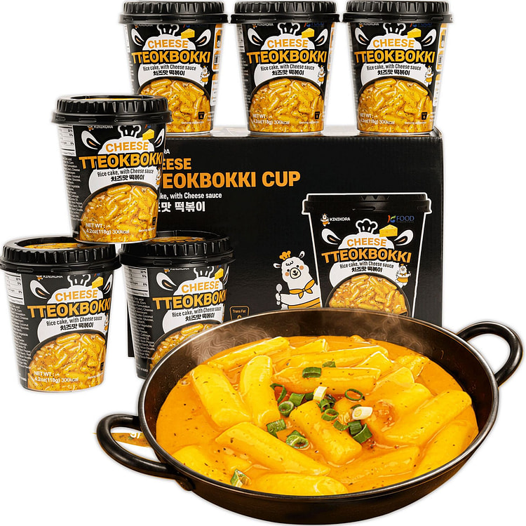 KINIKORA Mild Cheesy Tteokbokki Cup (6-Pack) 6 pack