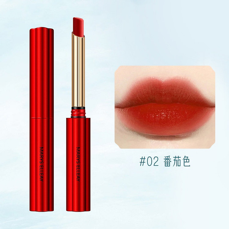 Four-leaf clover non-stick lipstick 02# Tomato Red 1 g