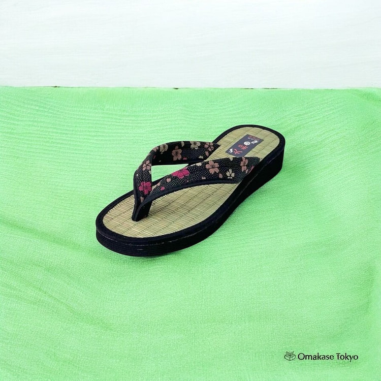 Daimyo Shokai Tatami Folding Sandals 3604 Black L 200 g