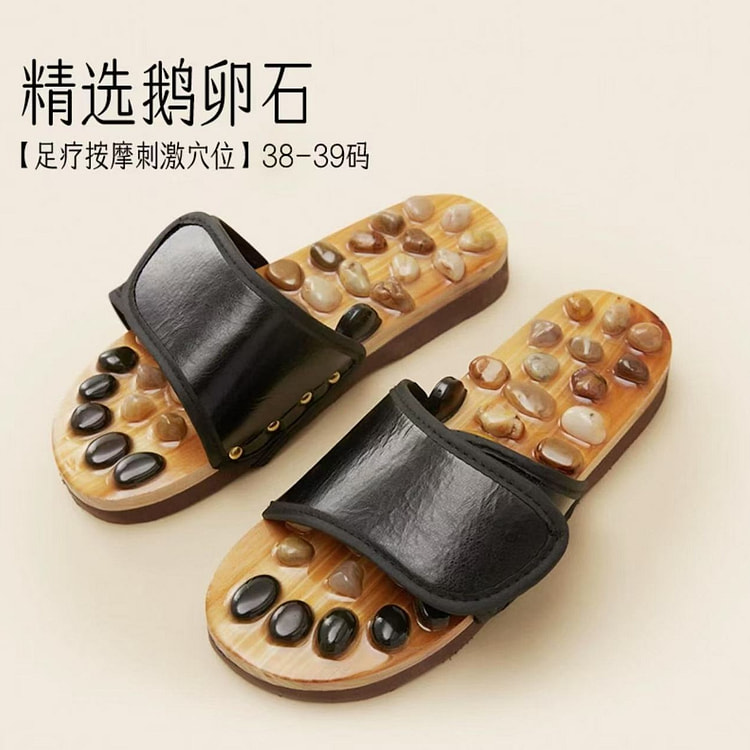 云工匠鹅卵石足疗指压拖鞋脚底穴位按摩 38-39码