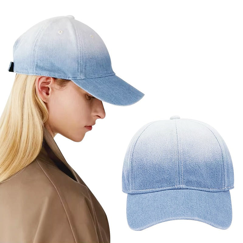 Gradient Denim Baseball Cap Adjustable Sun Hat 1 count