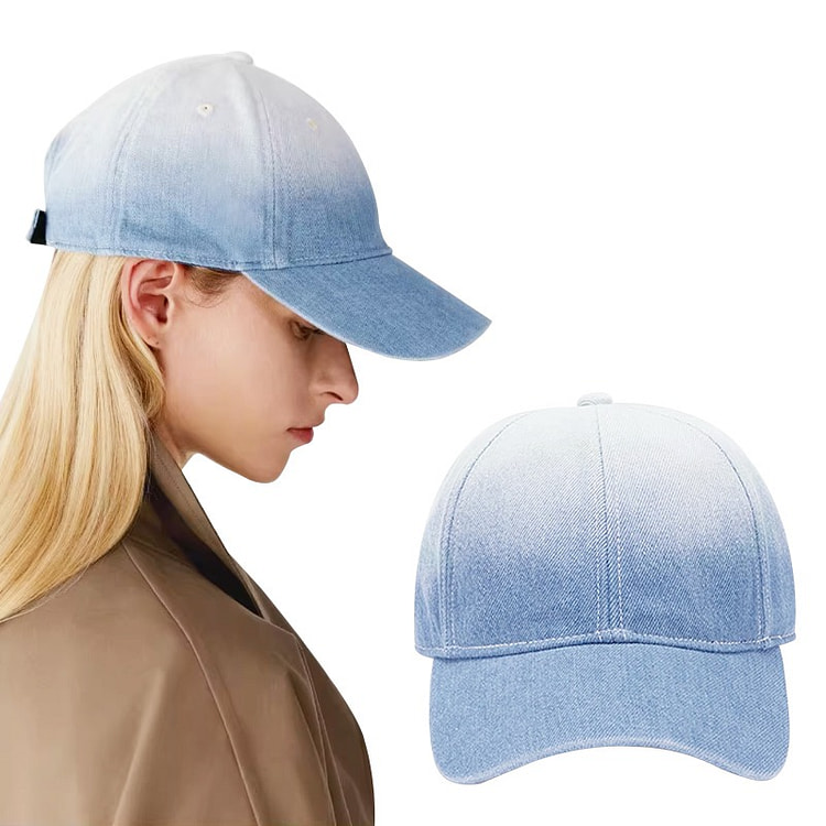 Gradient Denim Baseball Cap Adjustable Sun Hat 1 count