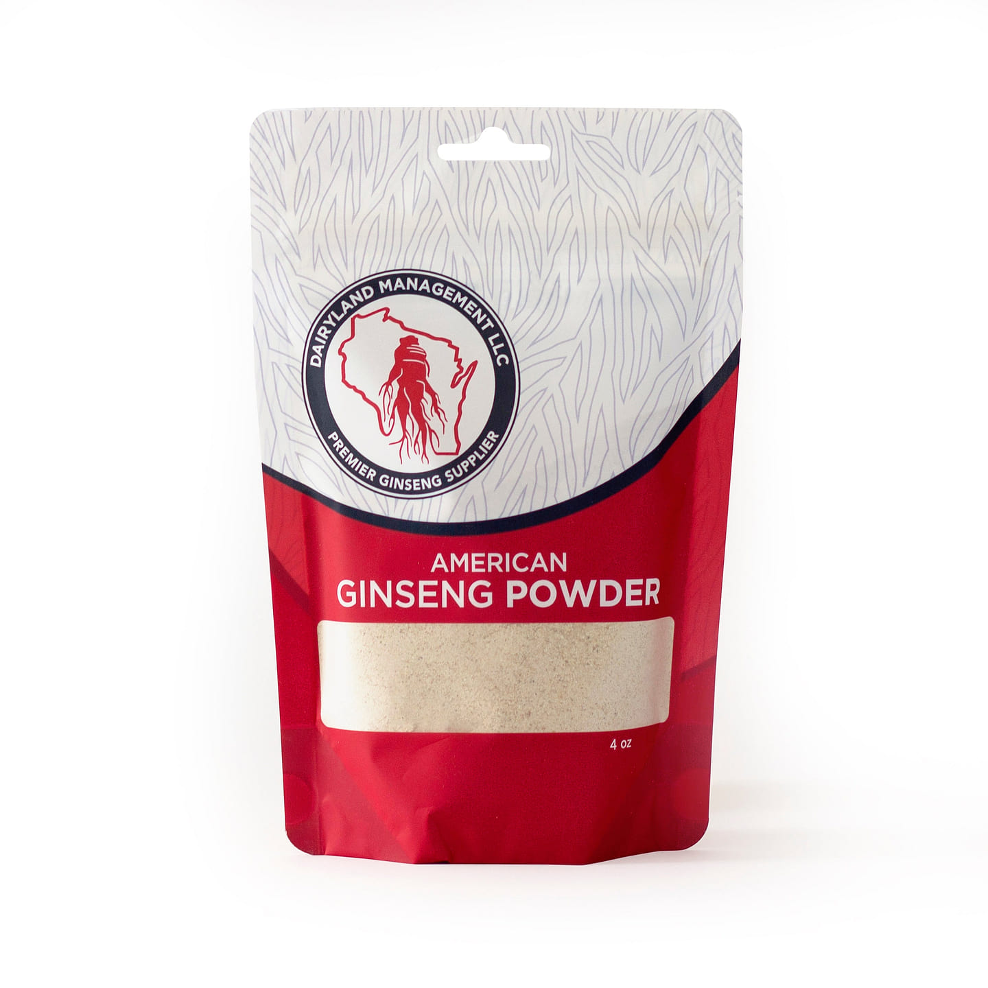 Pure American Ginseng Powder 5 Bags-8oz Each Bag-Boost Energy, Immunity,etc 1 each
