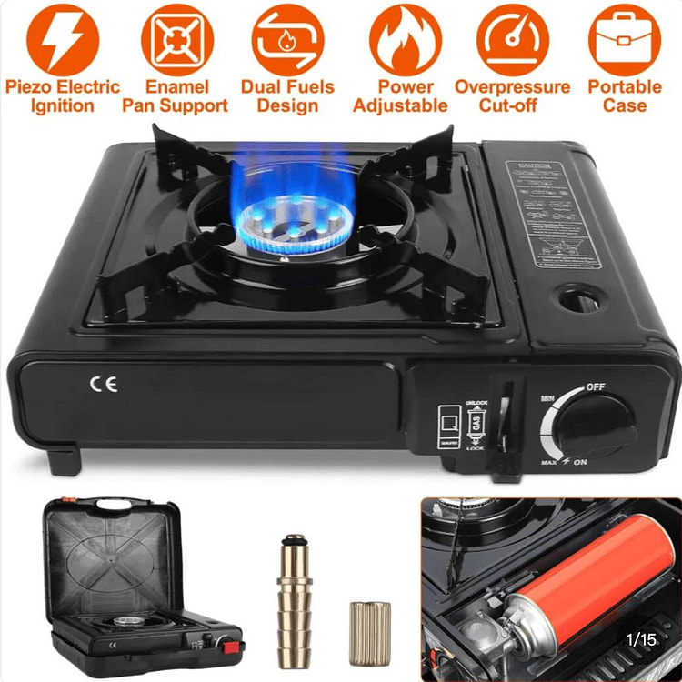 1Pc 3300W Portable Camping Stove Butane Canister 1 box