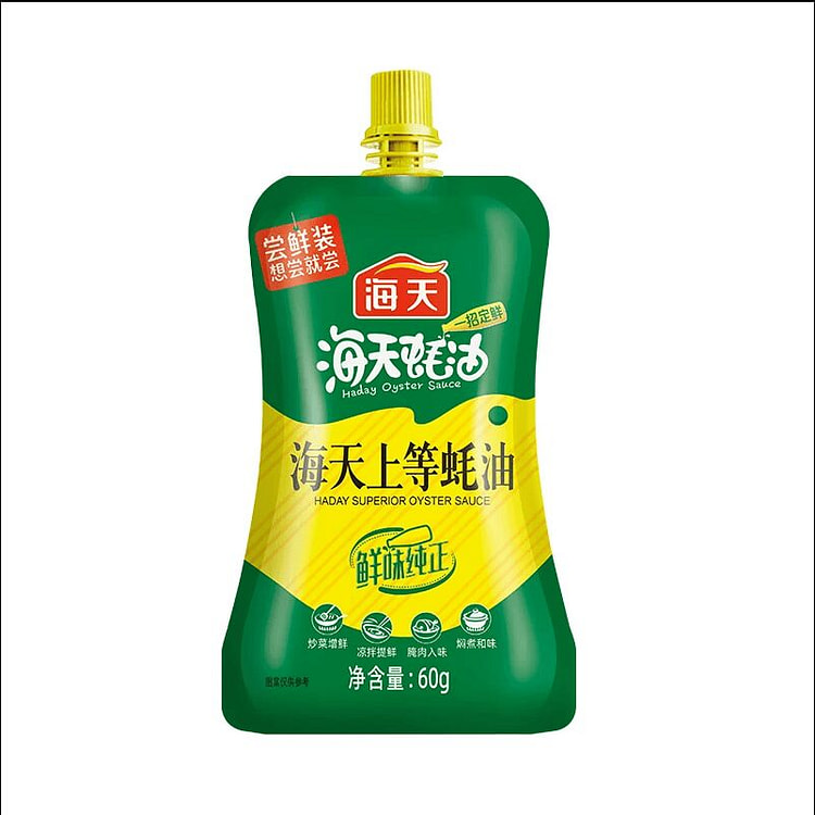 海天蚝油上等蚝油鲜味调味品60克*1袋 60 克