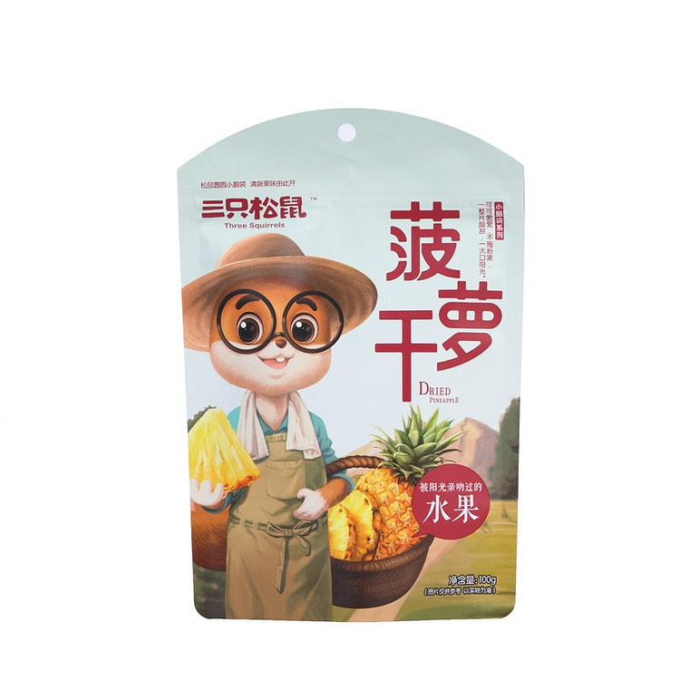 THREE SQUIRRELS DRIED PINEAPPLE100g BBE:02/01/2025