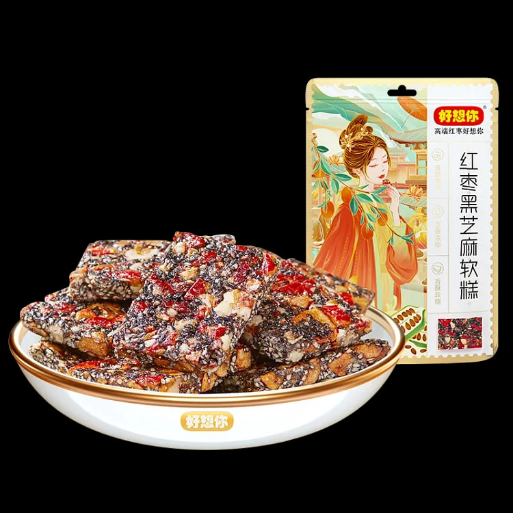 好想你红枣黑芝麻软糕135g切糕黑芝麻饼休闲零食 135 克