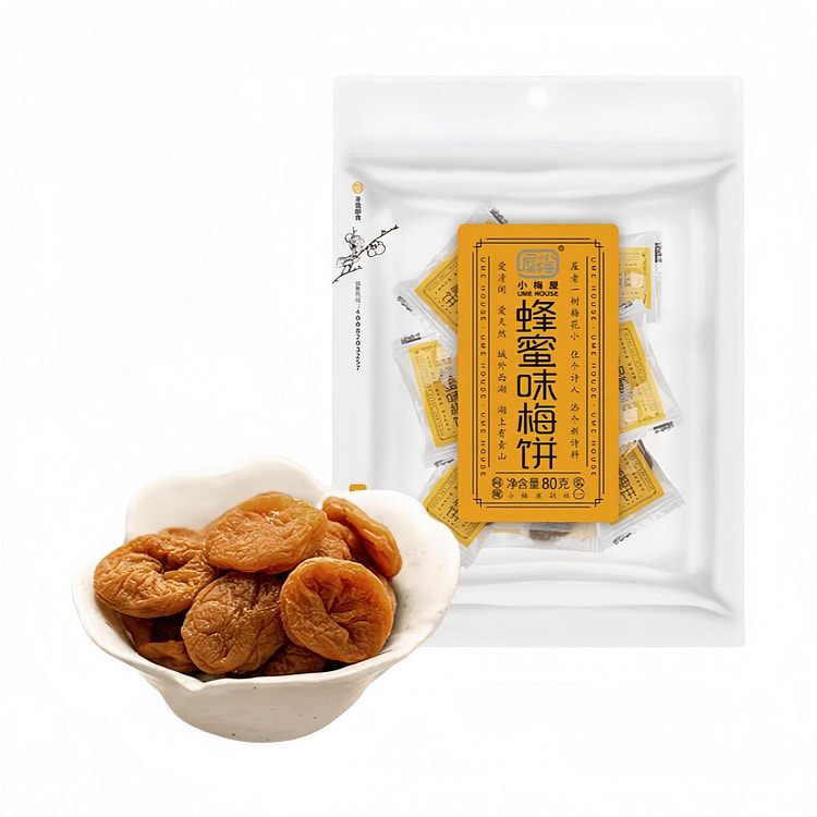 小梅屋 蜂蜜味梅饼网红零食蜜饯 80g*1袋 80 克