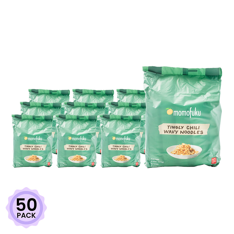 Momofuku Tingly Chili Noodles 5pks 3.35 oz*50 pack