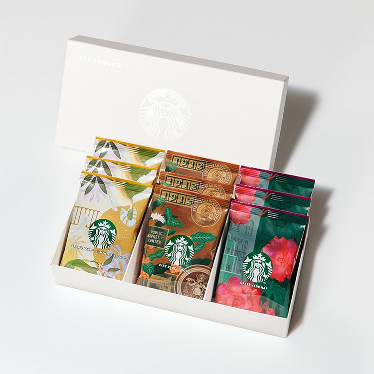 Starbucks Origami Assorted White Set of 9 Bags