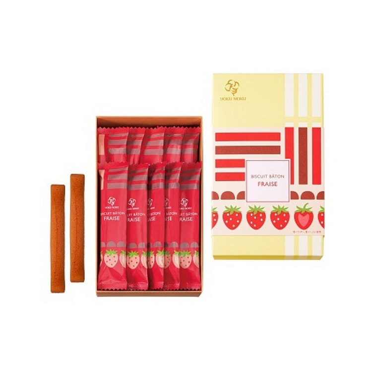 YOKU MOKU 草莓 黄油 饼干棒 10枚入
