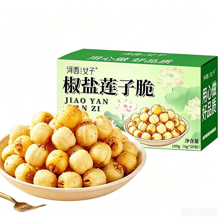 河西女子椒盐莲子脆即食解馋独立包装酥脆零食100g 100 克