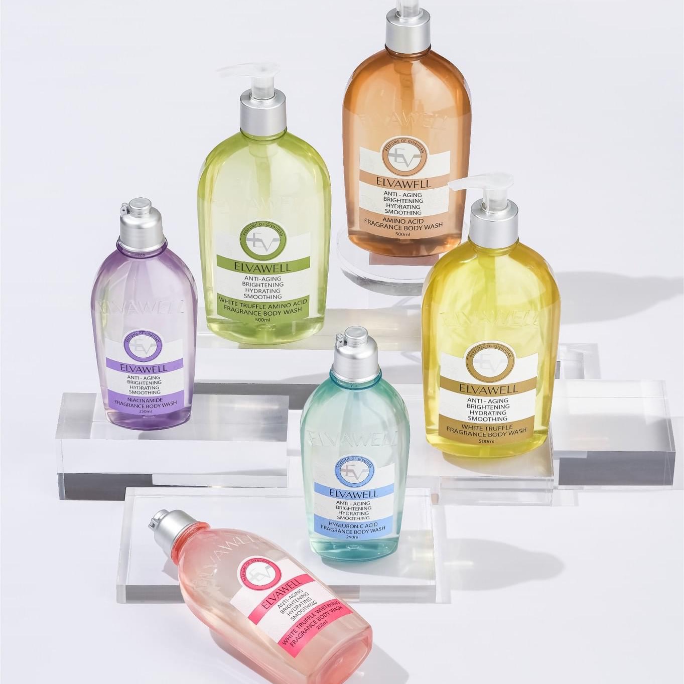 ELVAWELL WHITE TRUFFLE BODY WASH BUNDLE 6 PRODUCTS 6 개입