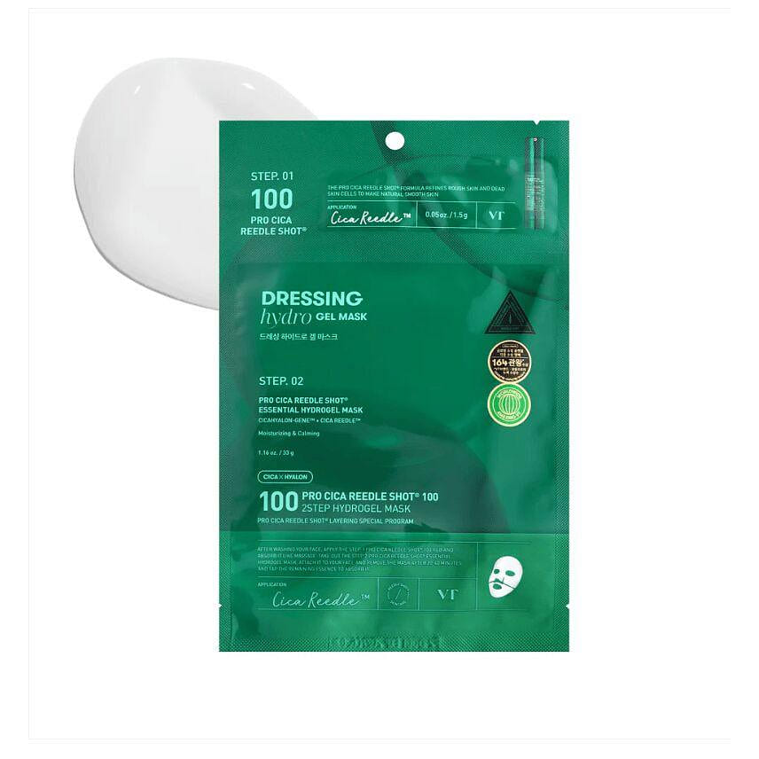 VT Pro Cica Reedle Shot 2 step Hydrogel Mask 4pc 1 each