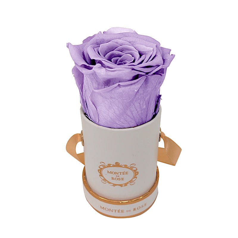 White Mini Round Light Purple 1 each