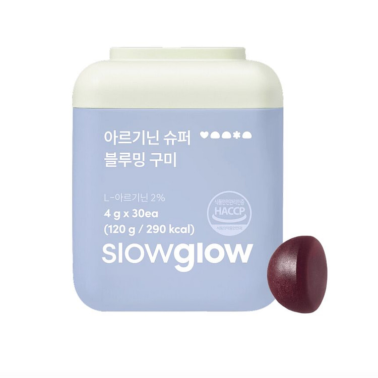 slowglow精氨酸软糖蓝色款 4g*30粒 1 瓶