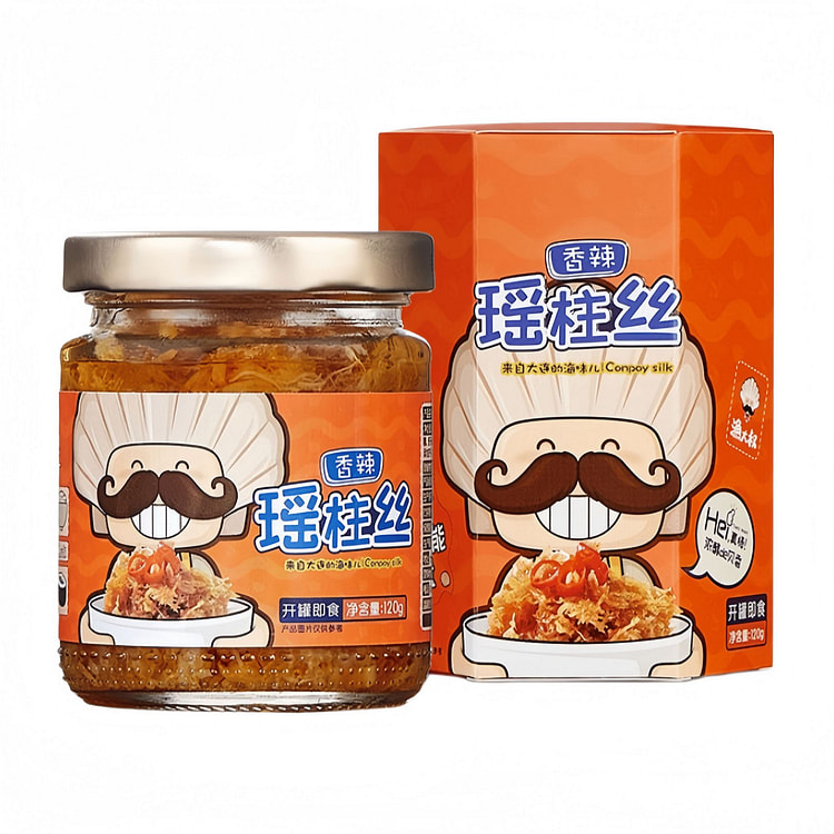 渔大叔 瑶柱丝【辣味】速食下酒菜 120g*1罐 120 克
