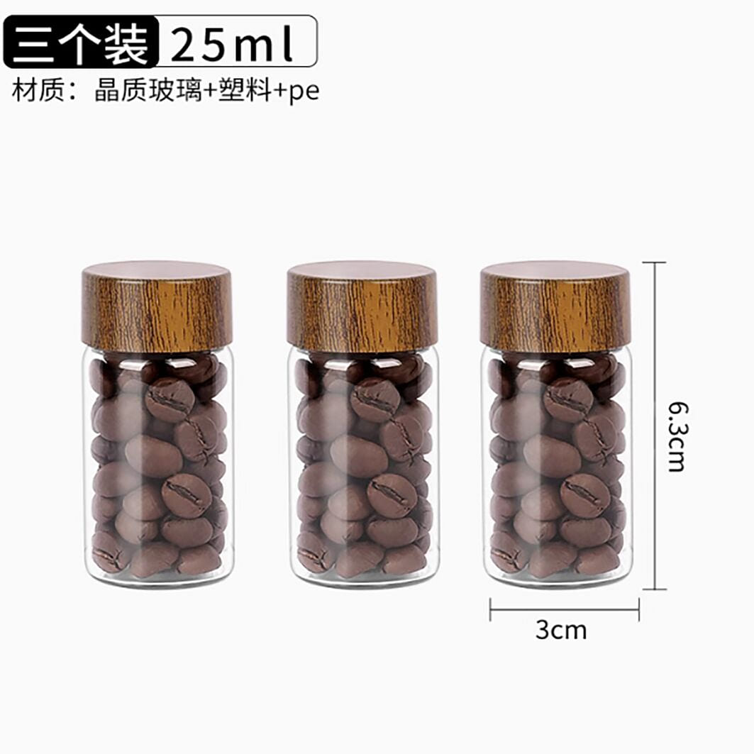 German mini tea jar glass sealed tank storage jar 3 each