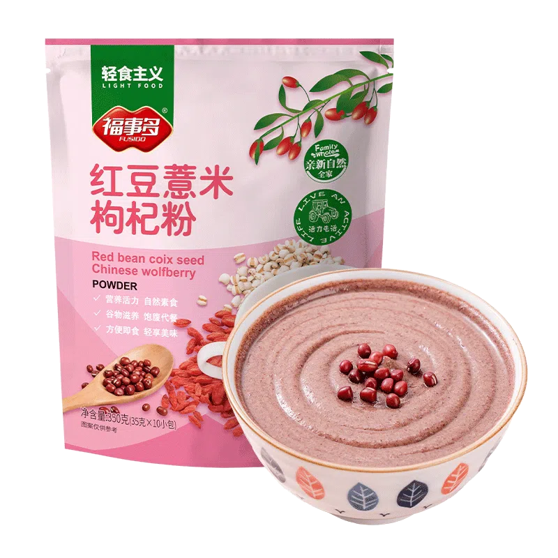 Fushiduo, red beans, barley, wolfberry powder, five grains, health replacement, satiety nutrition, ready-to-drink, 350g*1 bag 350 g