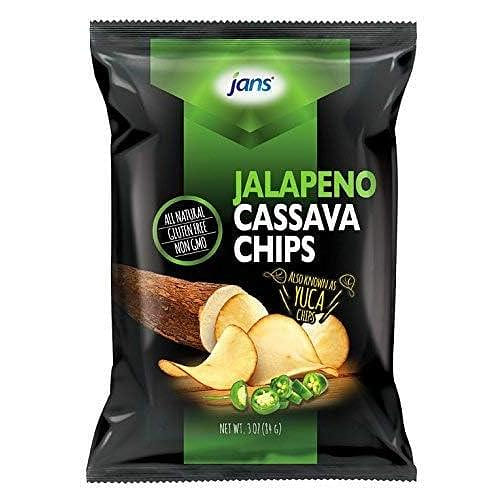 Jans Root Chips Jalapeno Cassava 3 Oz, Pack of 1 3 oz