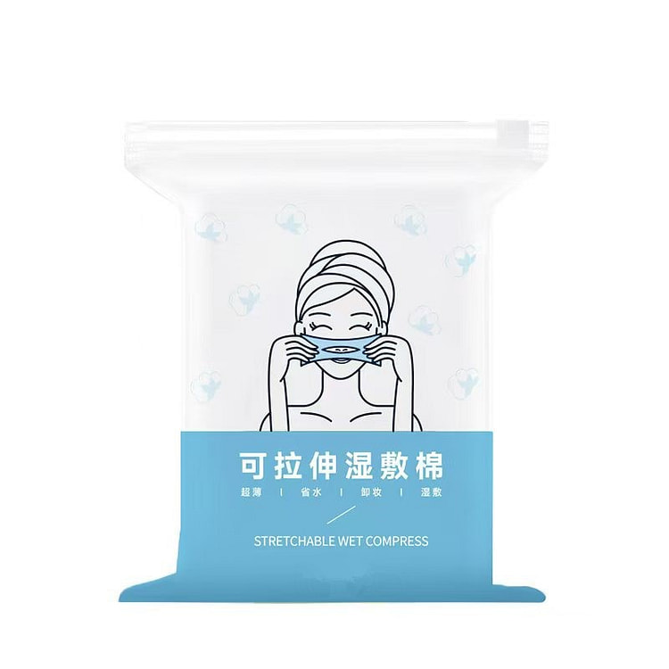 Bông đắp mặt co giãn xanh trắng thông thường 50 miếng 1 phần