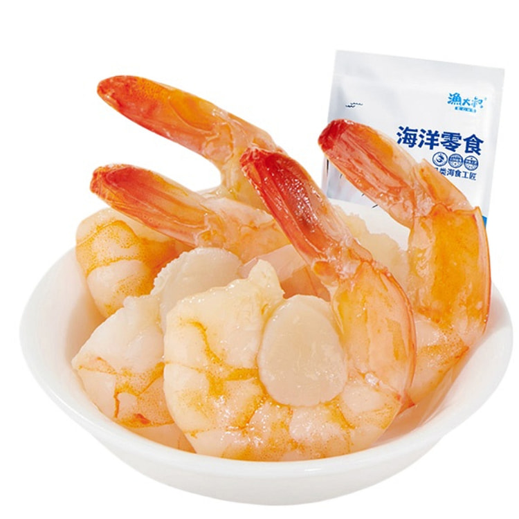 渔大叔 虾仁大贝干孕妇营养扇贝海鲜零食 100g