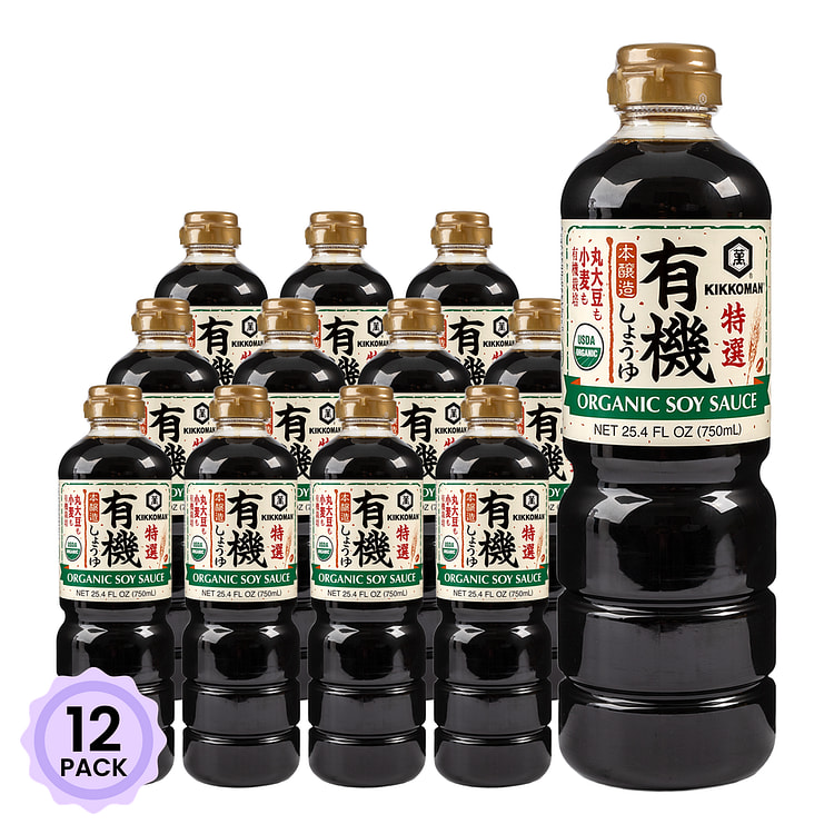万字 有机酱油 750 毫升*12 包