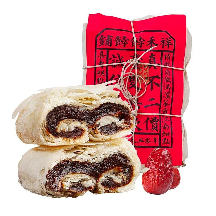 祥禾饽饽铺枣泥卷酥皮饼中式糕点健康早餐250g