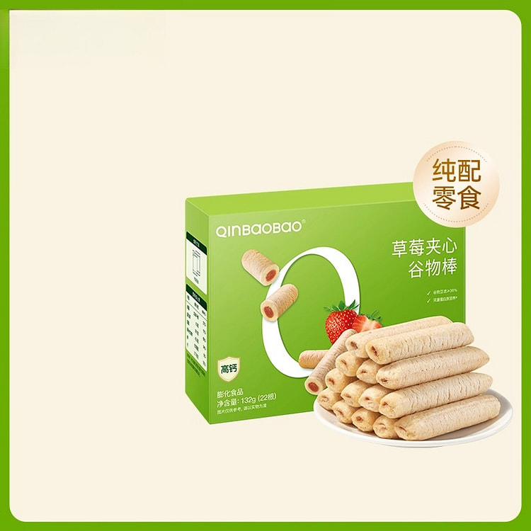 亲宝宝草莓夹心谷物棒132g*1盒 132 克