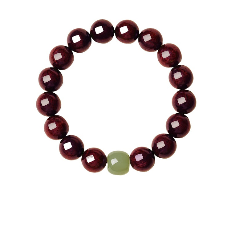 宫里上新 小叶紫檀手串老料玻璃底 玉珠檀香12mm 1 盒