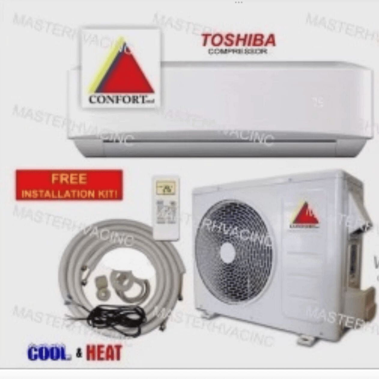 12,000 BTU Ductless Air Conditioner, Heat Pump Min 1 box