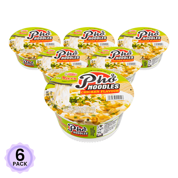 Oh Ricey- Instant Pho Bowl Chicken Flavour 2.5 盎司*6 包