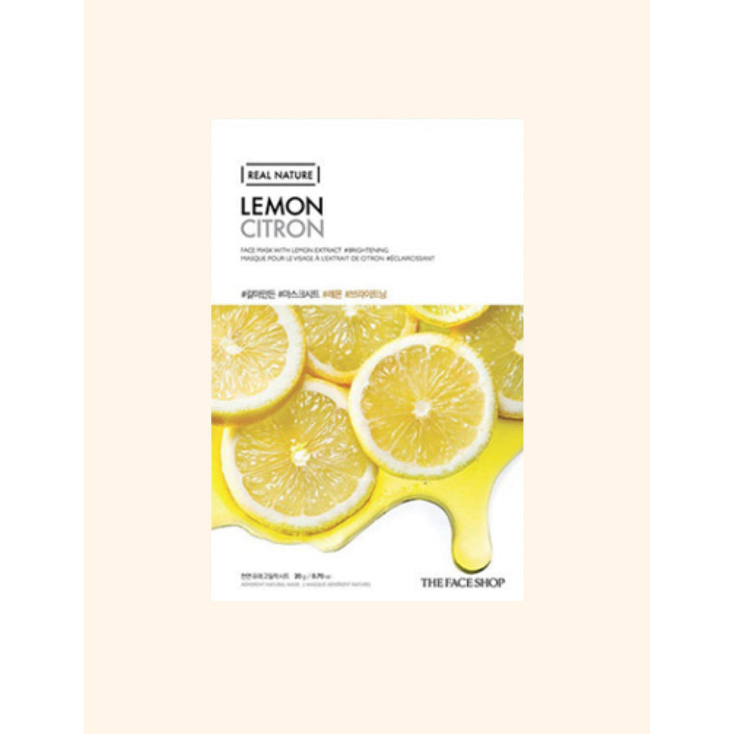 Real Nature Face Mask Sheet Lemon 1 each