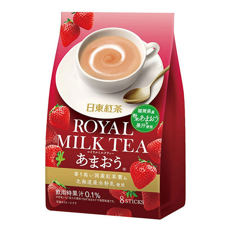 日本直邮 三井农林 日东红茶 皇家奶茶 草莓口味 8条/