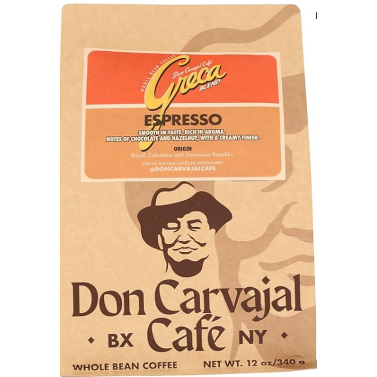 Don Carvajal Café Greca Espresso Mezcla de Grano Entero 12 onza(s)