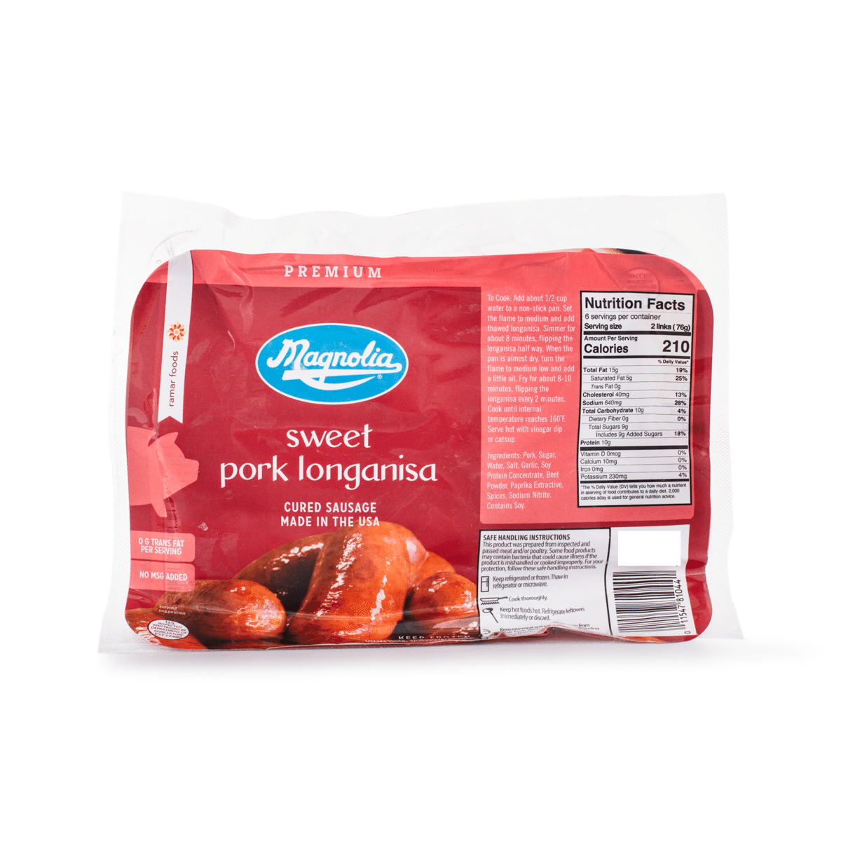 Magnolia Premium Sweet Pork Longanisa, Frozen 16 oz