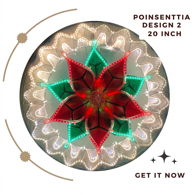 Christmas Parol Lantern 20" Poinsettia 1 count