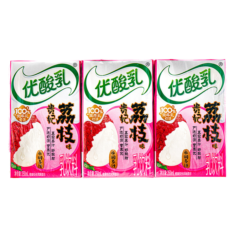 伊利 优酸乳 乳饮料贵妃荔枝味 250 毫升*6 盒