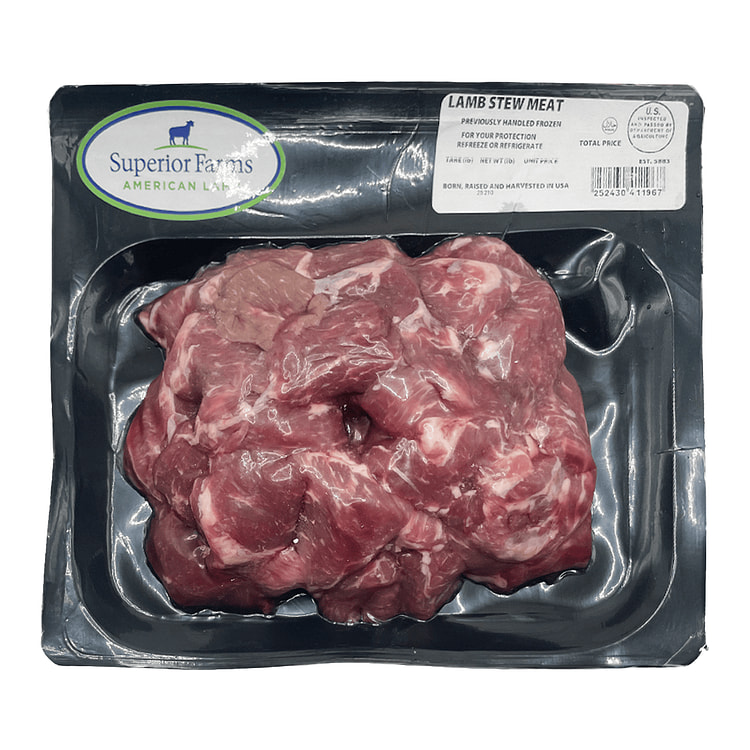 All Natural Halal Lamb Stew (Leg）Frozen 16-17 oz